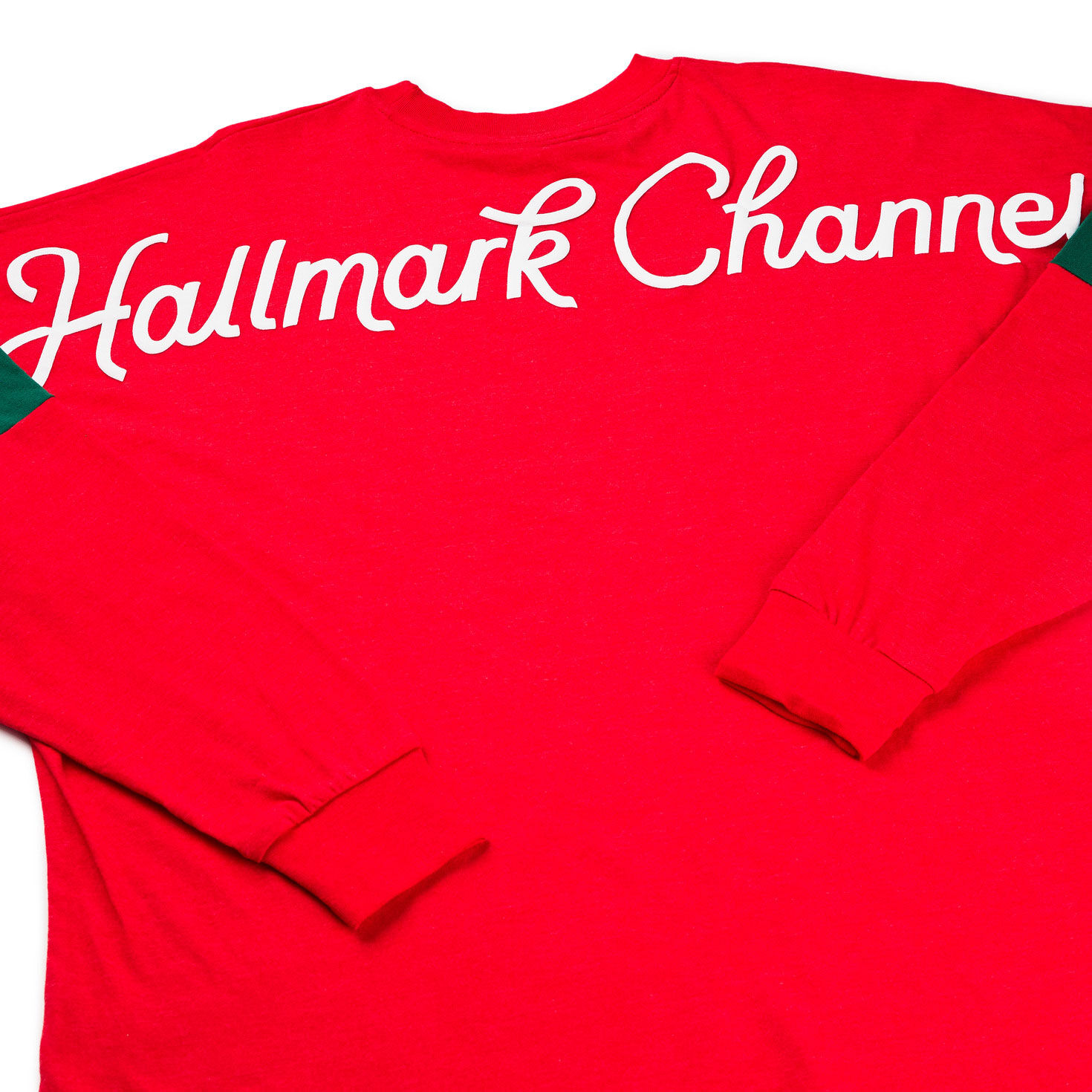 Red Spirit Shirt With Hallmark Channel Message upclose detail image number 4