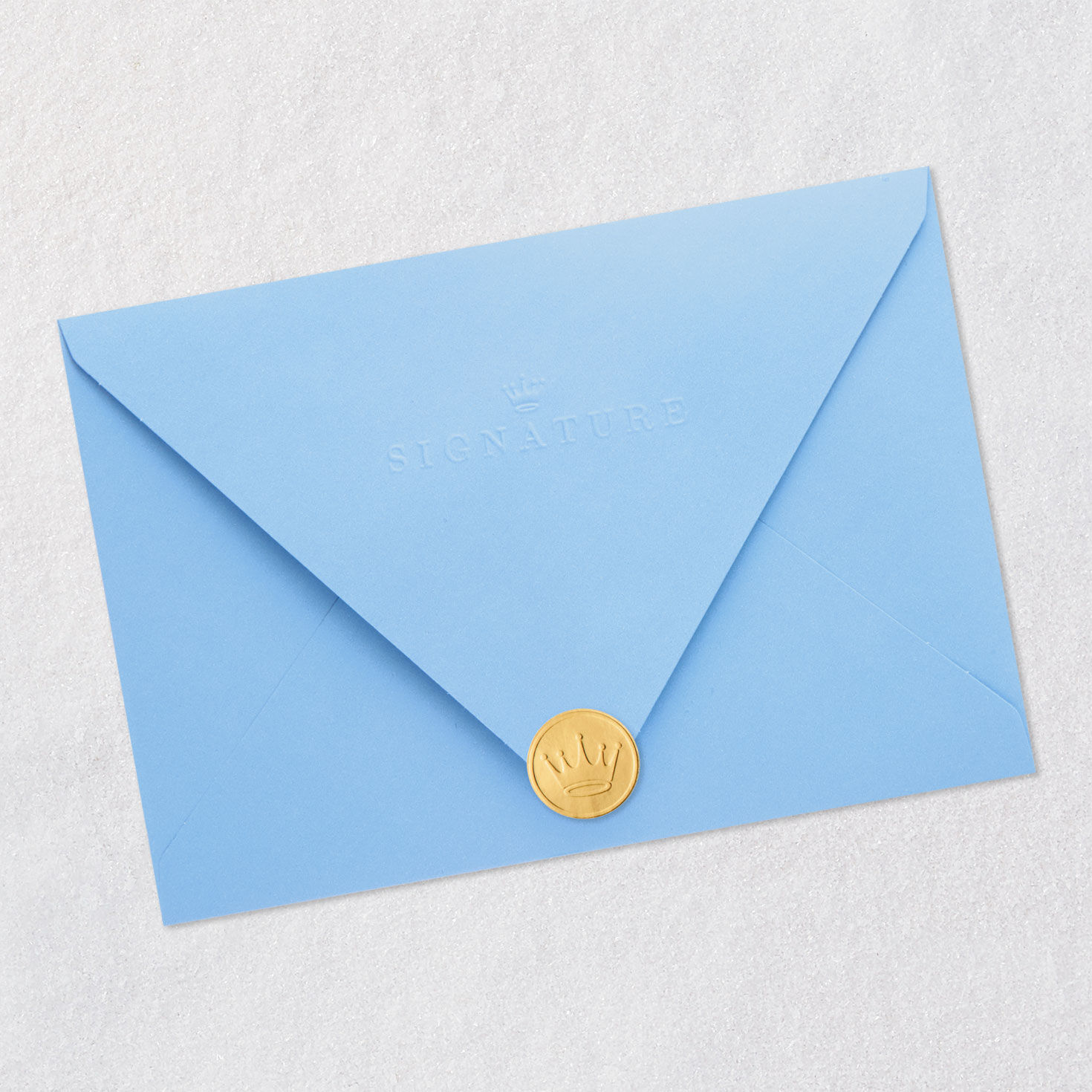 Blue Baby Boy Clothes and Bear Baby Shower Card Envelope Back with Seal image number 8