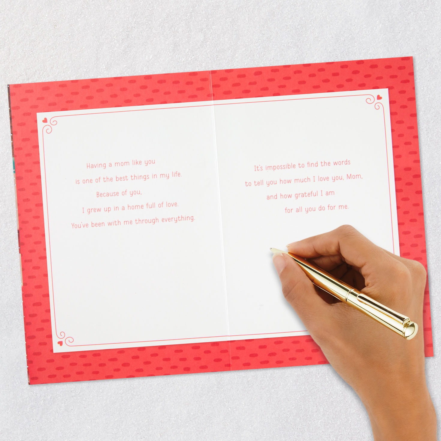 Heart-Shaped Cookies Mom Valentine's Day Card signing card image number 7