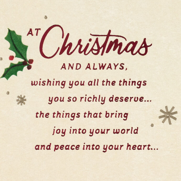 Cardinal on Snowy Branch Son Christmas Card sentiment image number 2