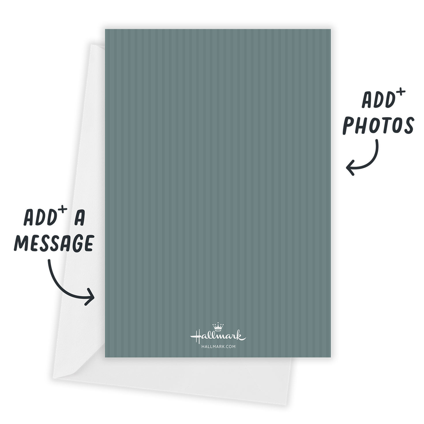 Line Art Snowflake Personalized Holiday Photo Card Open Card with Envelope indicating personalization image number 3
