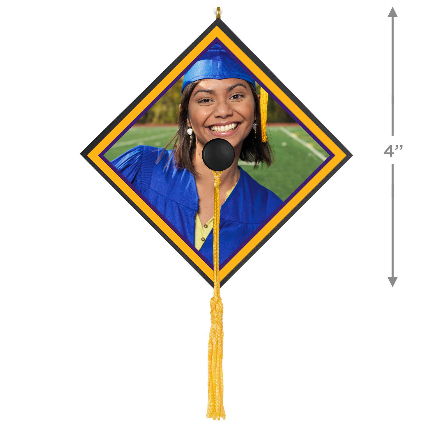 Graduation Cap Photo Personalized Keepsake Ornament measurement image number 4