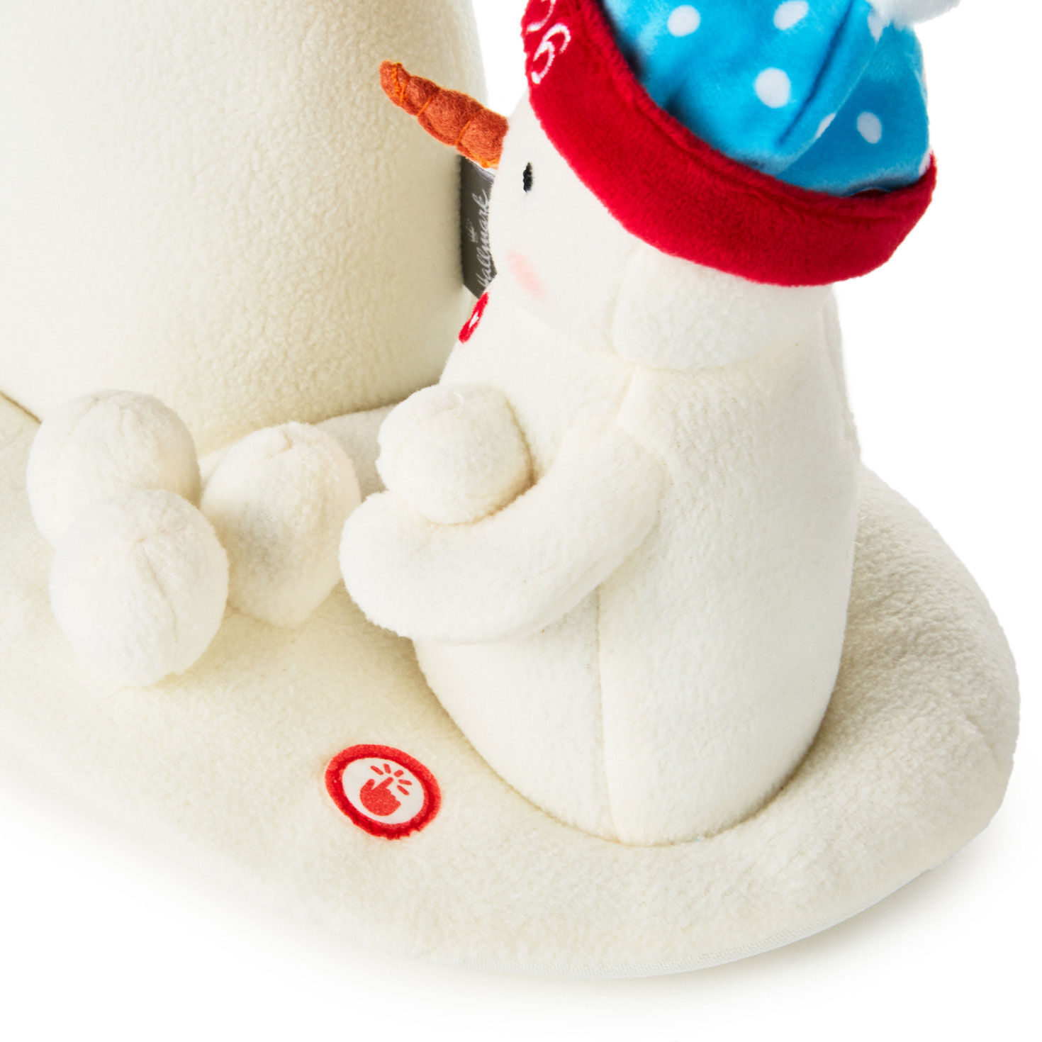 Snowmen Having Snowball Fight Plush upclose detail image number 5