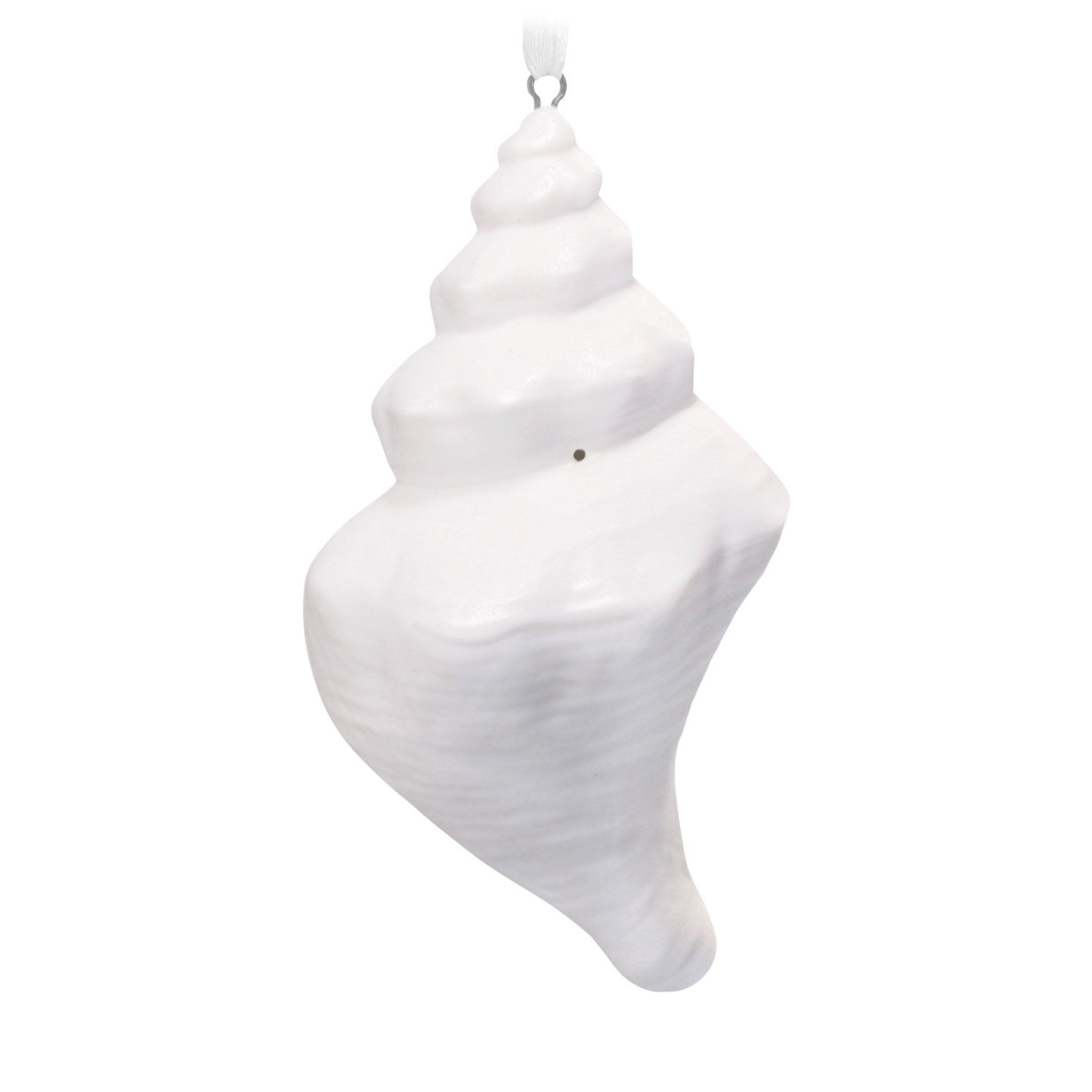 White and Blue Shell Keepsake Ornament back image number 6