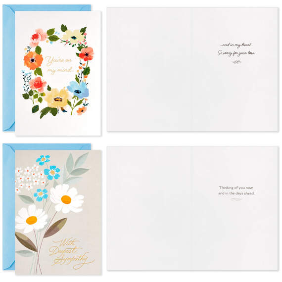 Peaceful Flowers Boxed Sympathy Cards Assortment, Pack of 16, , large image number 2