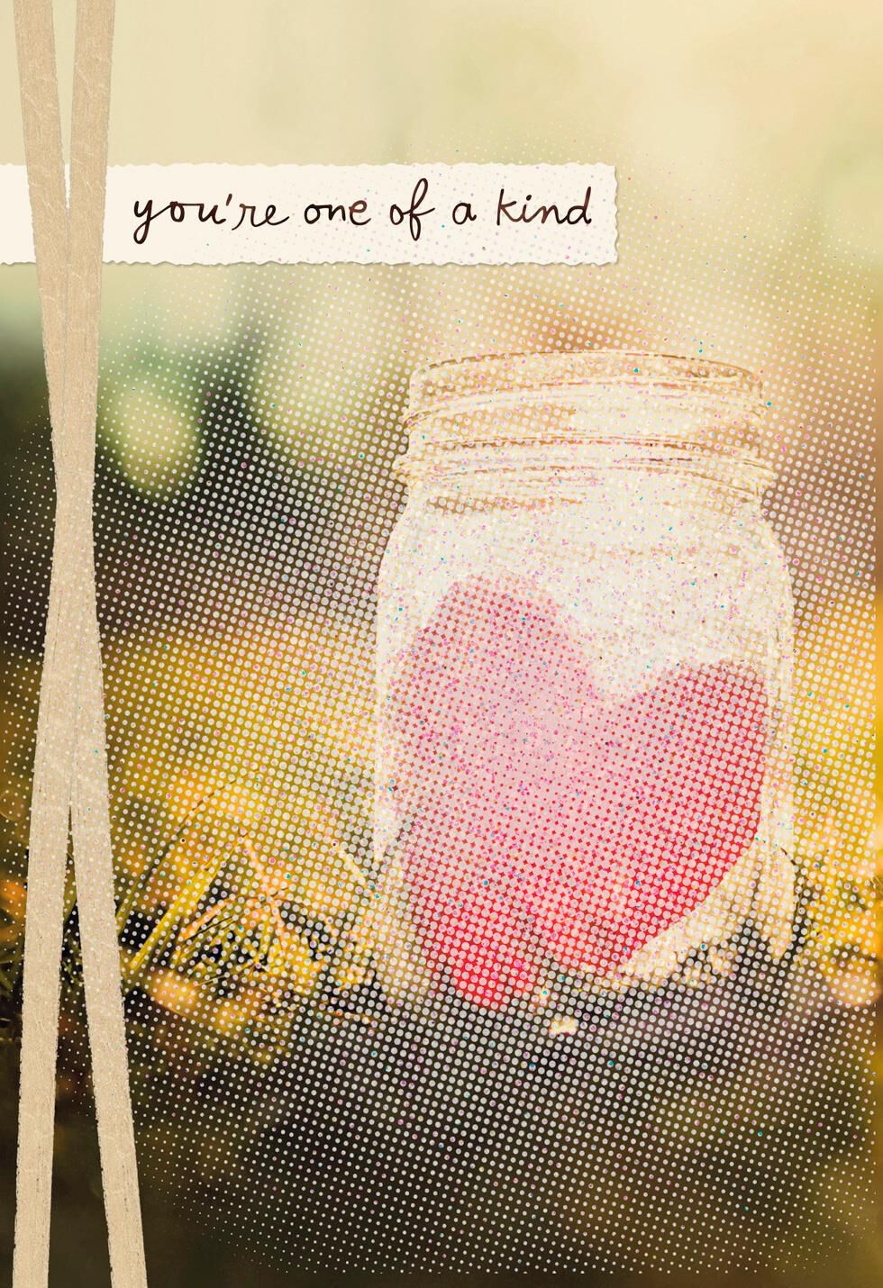 Heart in Mason Jar Romantic Sweetest Day Card