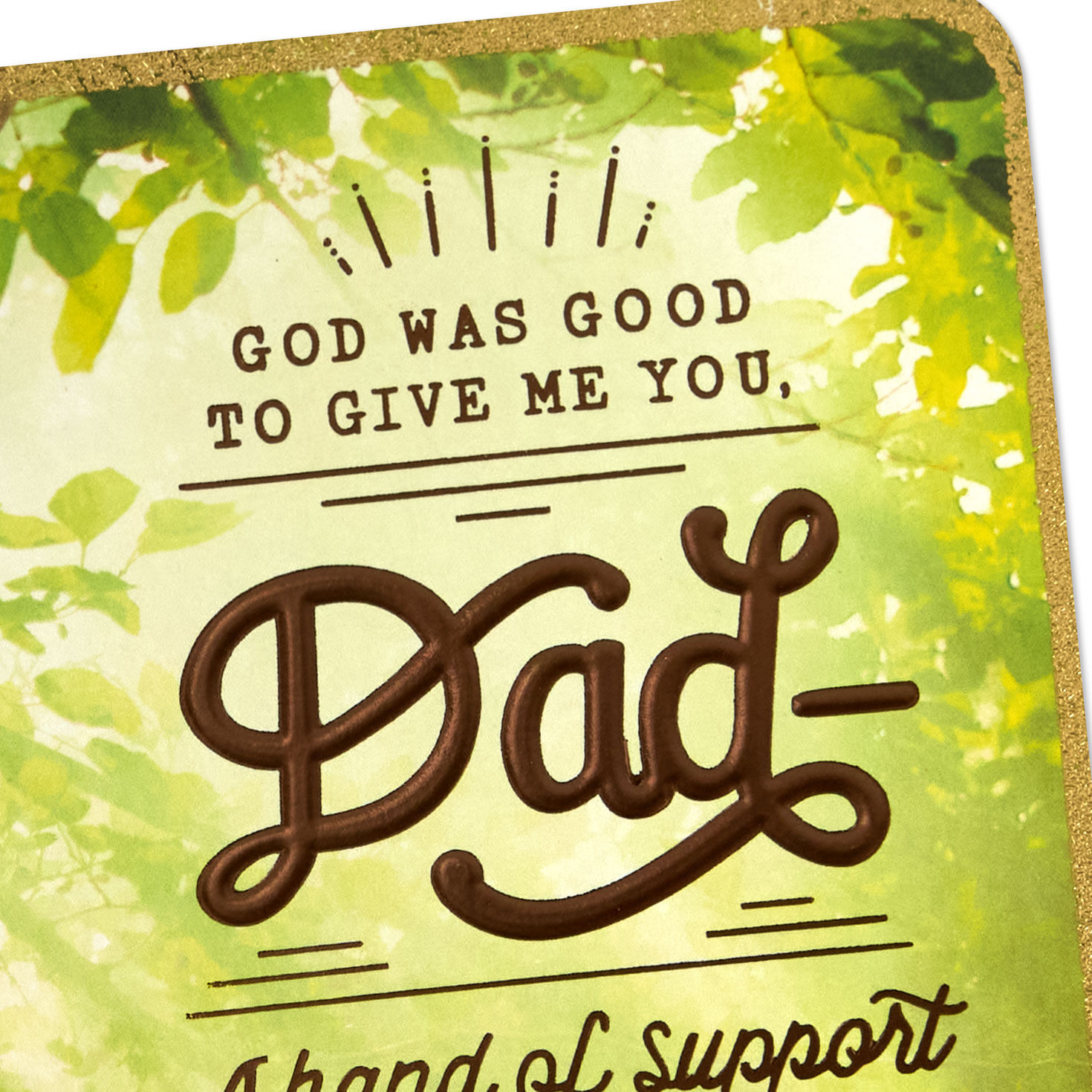 Sunlit Trees Religious Father's Day Card for Dad Card Cover Detail image number 4