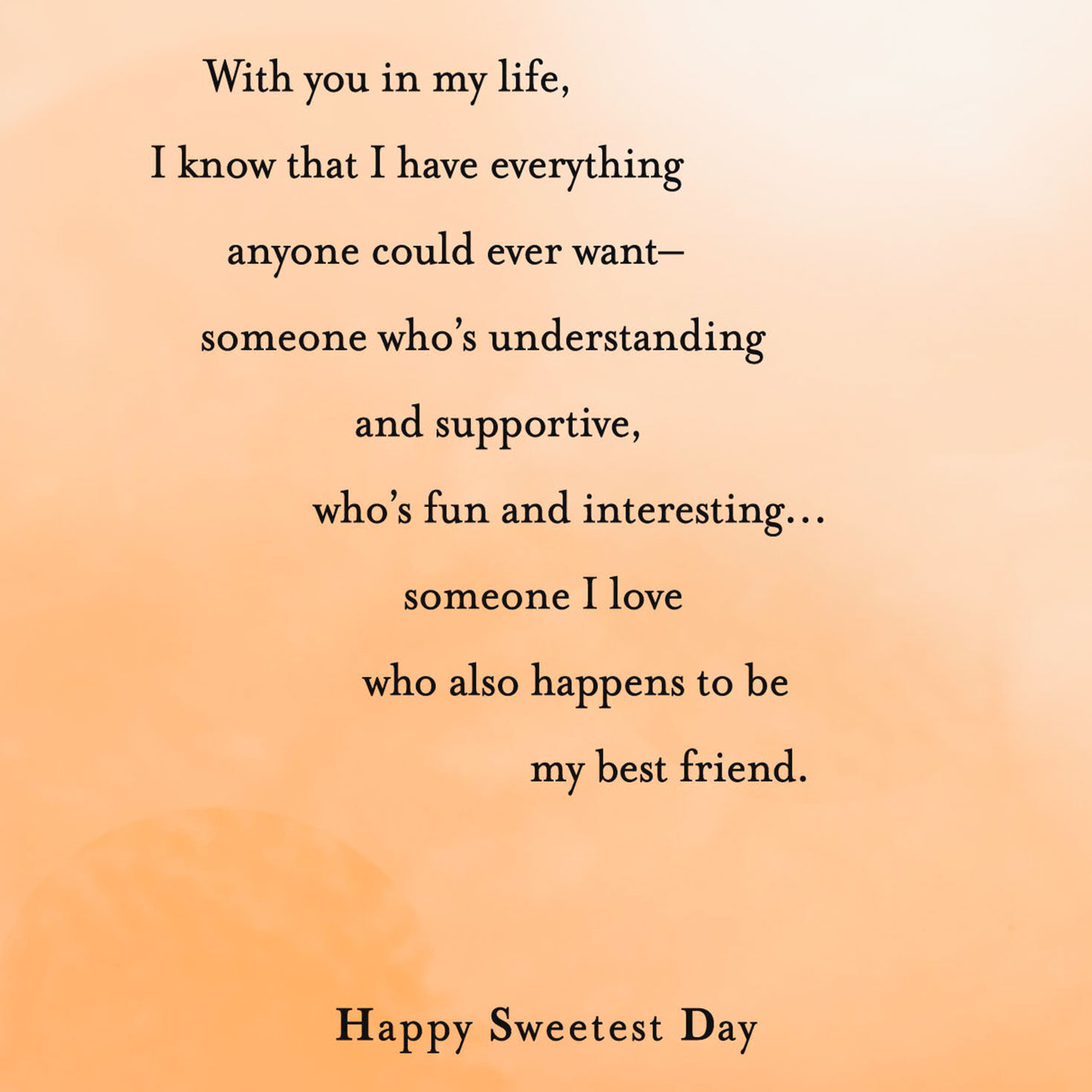 My Love, My Best Friend Romantic Sweetest Day Card for only USD 4.29 | Hallmark