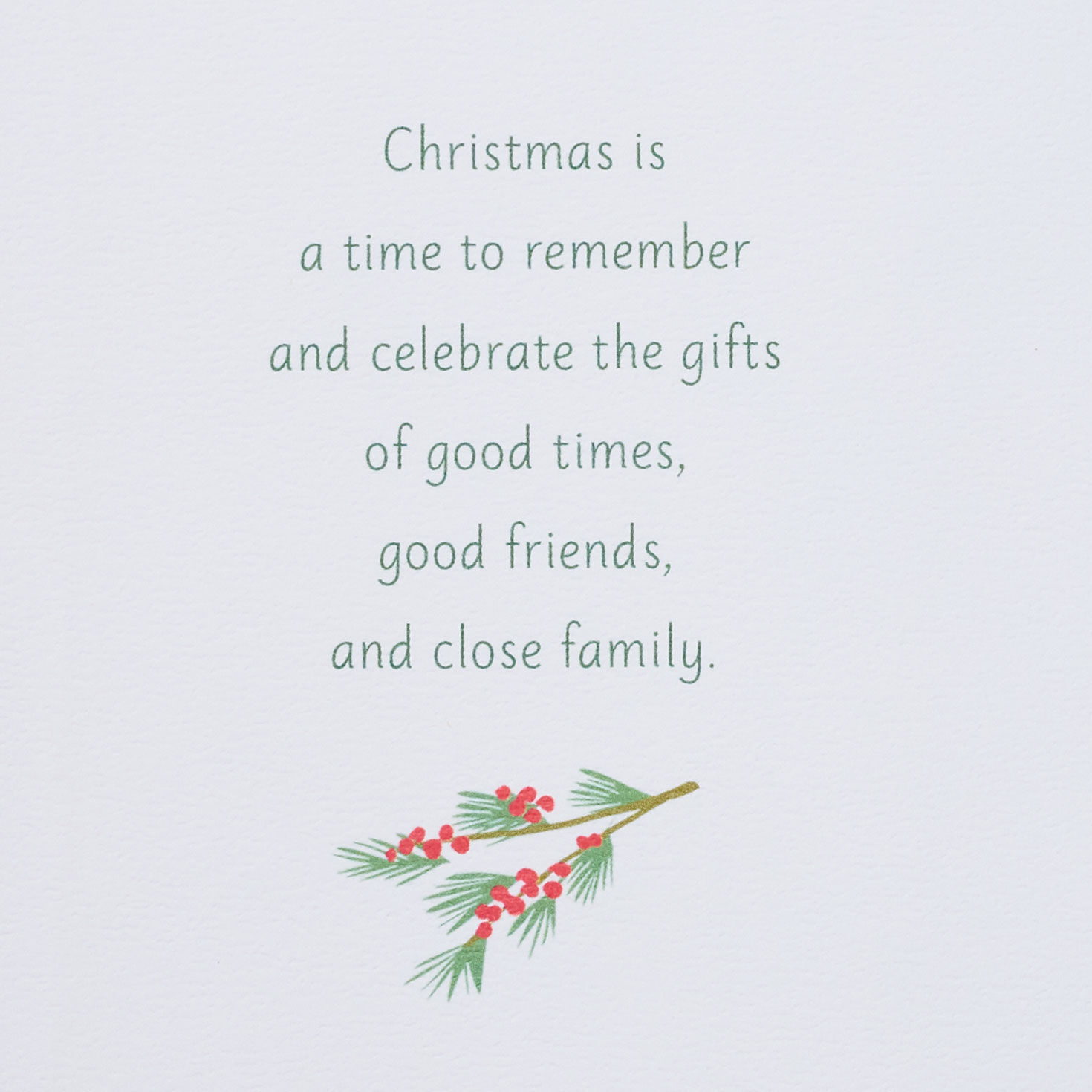 White Flower Greenery Christmas Card for Daughter and Son-in-Law Sentiment image number 2