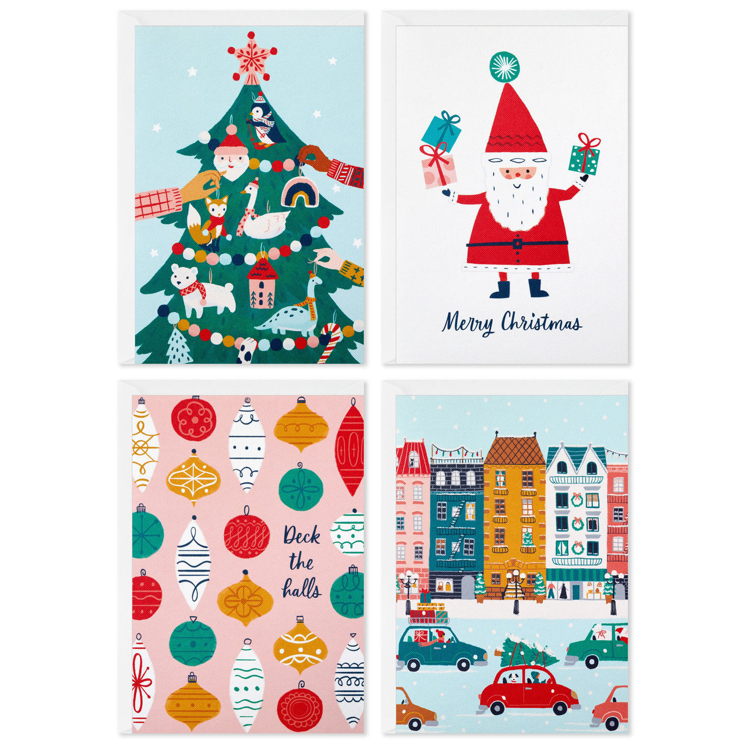 Vintage Ornaments Assorted Christmas Cards, Box of 12