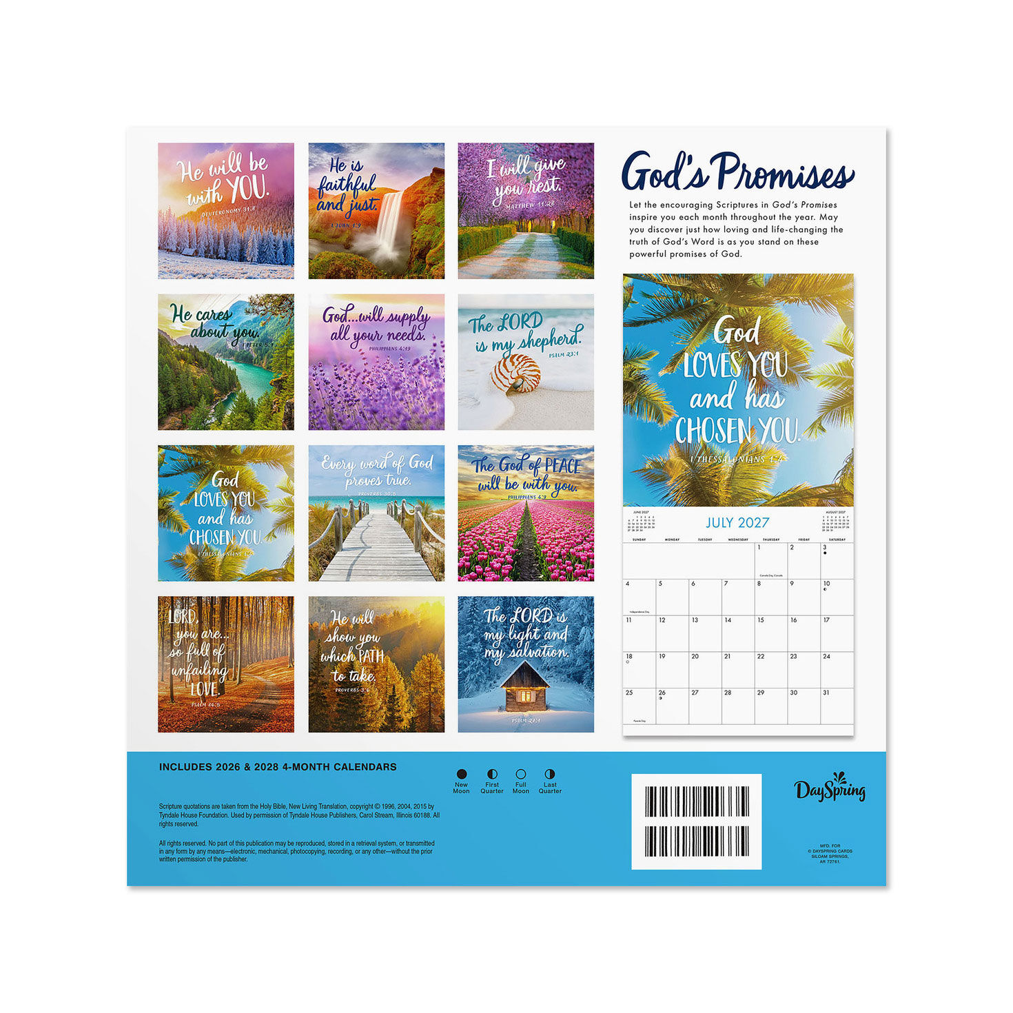 Beautiful Landscapes 2027 12-Month Wall Calendar Back image number 2