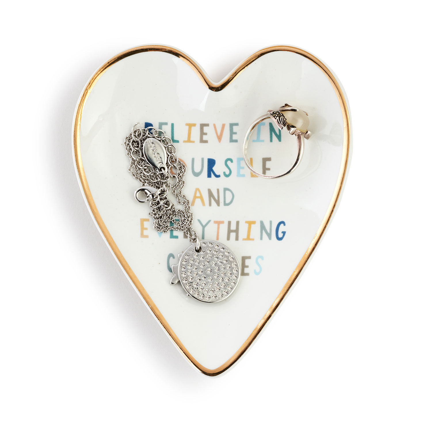 Demdaco Believe In Yourself Art Heart Trinket Dish, , large image number 3