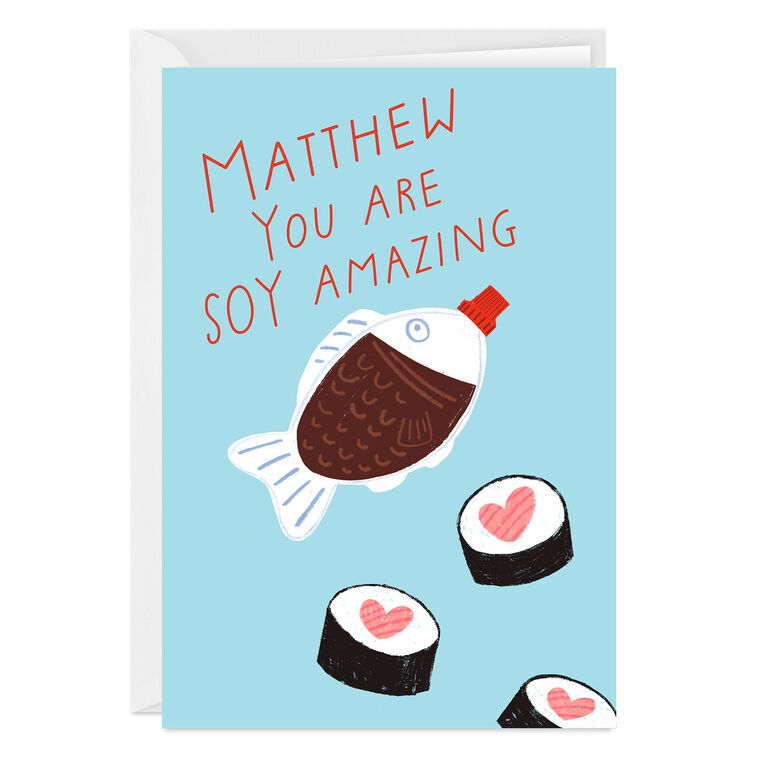 Soy Amazing Funny Custom Birthday Card
