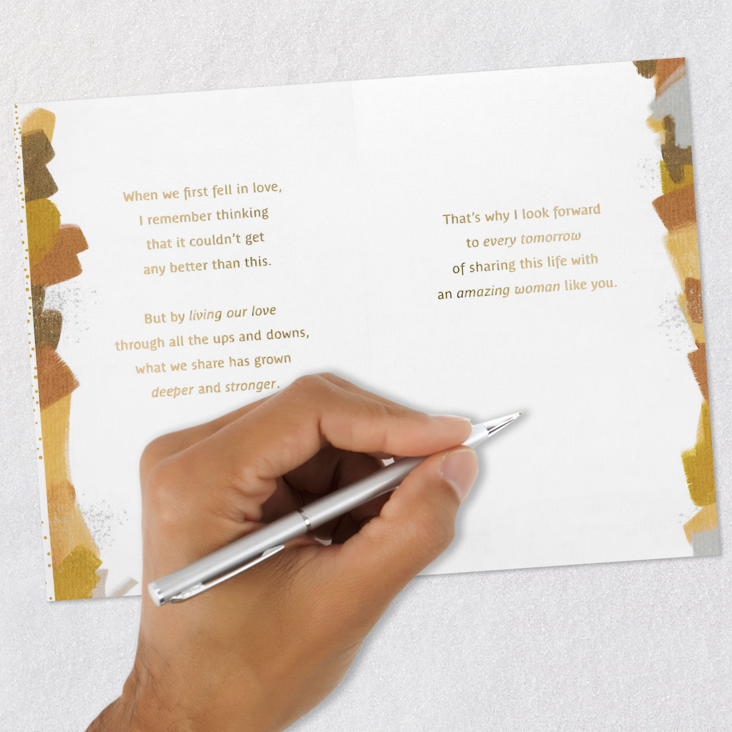 Gold Collage Lettering Romantic Love Card for Her Signing card image number 7
