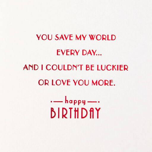 DC Comics™ Wonder Woman™ You Save My World Birthday Card for Wife, 