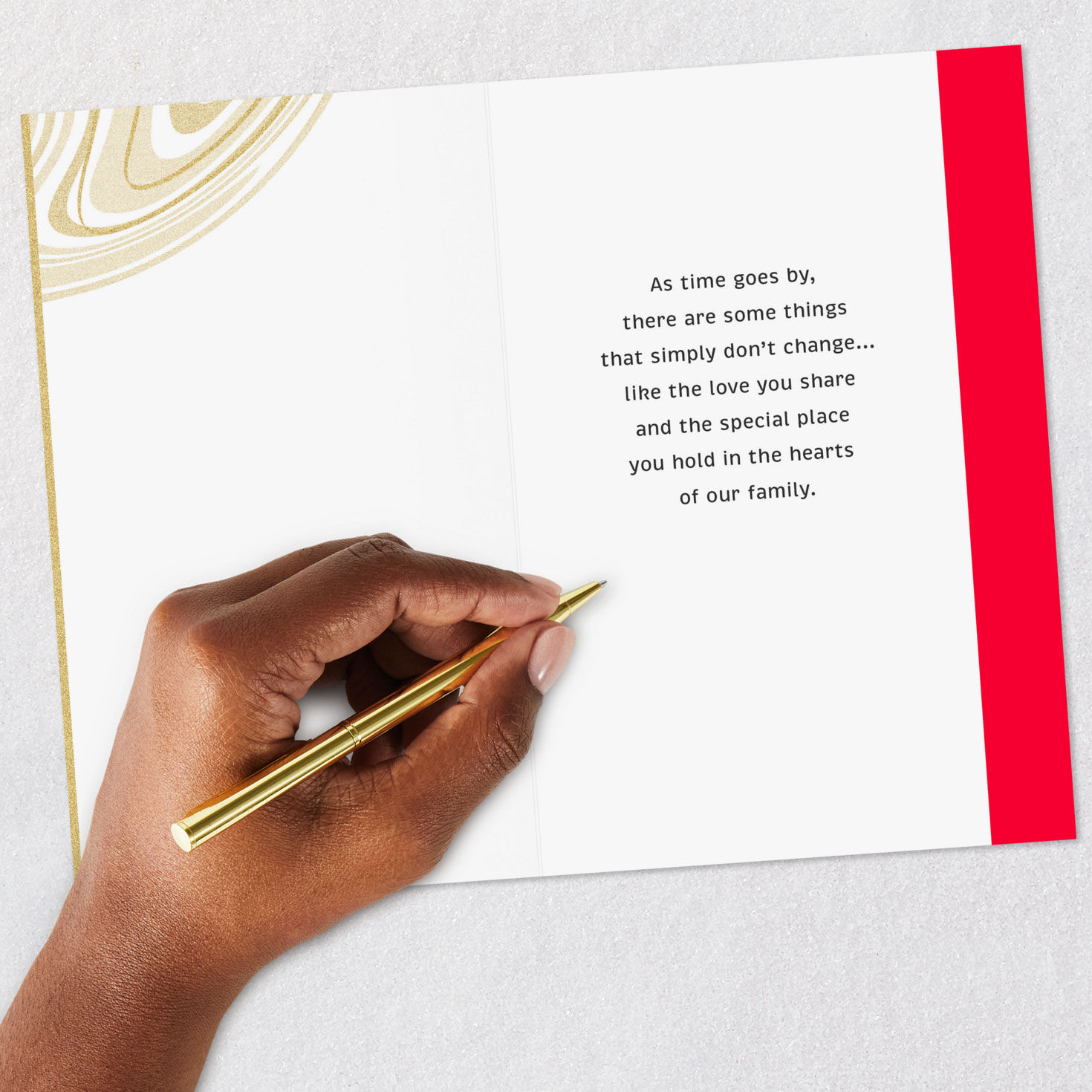 Gold Marble Grandpa Valentine's Day Card Signing card image number 7