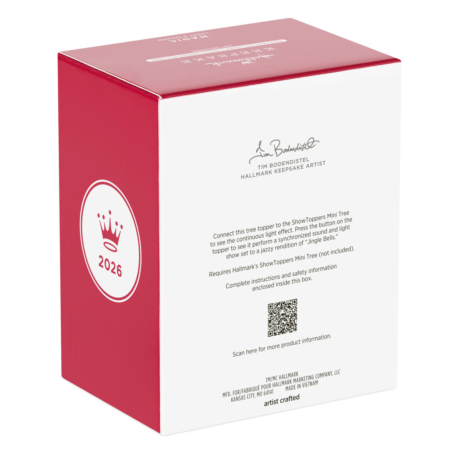 Dancing Snoopy Mini Tree Topper With Lights Package Back image number 7