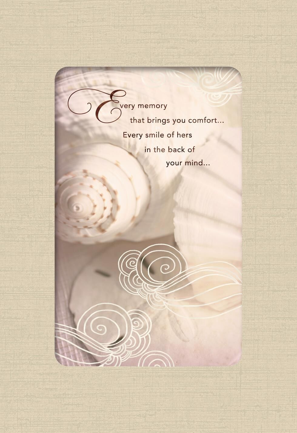 Seashells and Memories of Her Sympathy Card