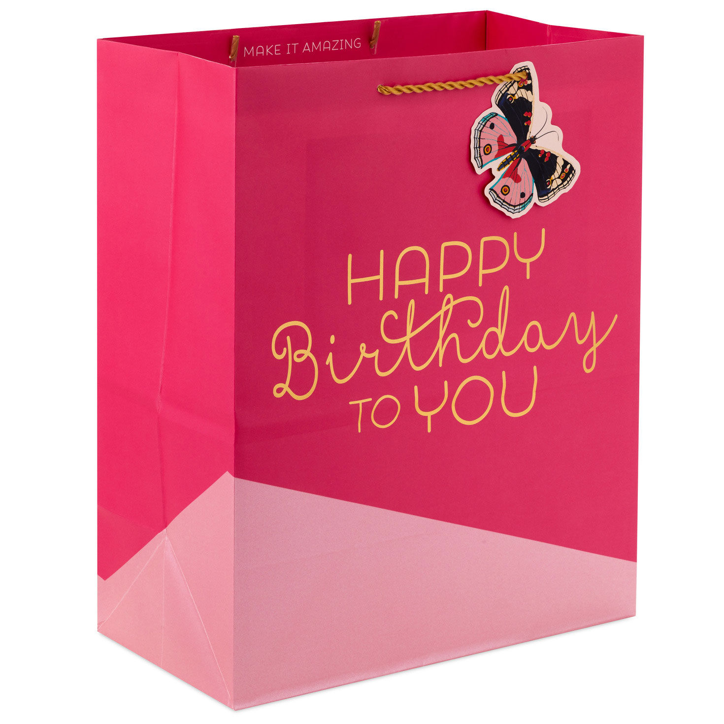 Smocked Pink Birthday Present Bag main image 1