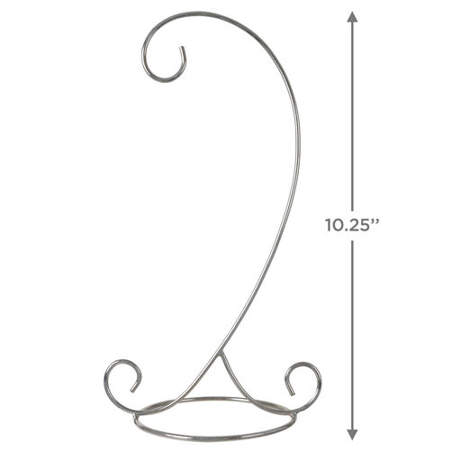 Decorative Silver Swirls Metal Ornament Display Stand, 
