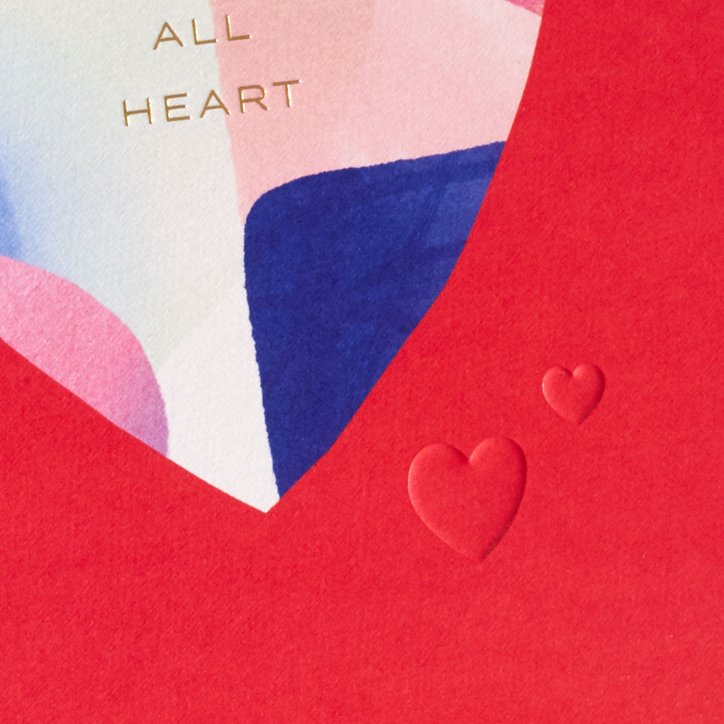 Watercolor Heart on Red Valentine's Day Card Card Front Detail image number 5