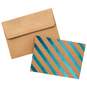 Blue Foil Diagonal Stripes on Kraft Blank Note Cards, Box of 50, , large image number 1
