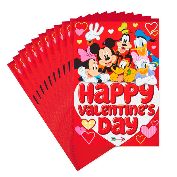 Disney Mickey Mouse and Friends Valentine's Day Cards, Pack of 10