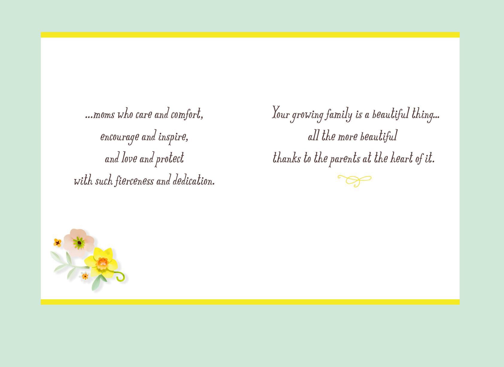 Paper Butterflies for Two Amazing Moms New Baby Card