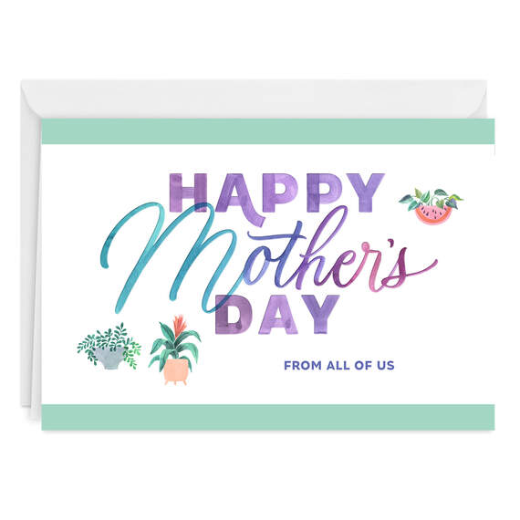 Potted Plants Folded Mother's Day Photo Card, , large image number 1