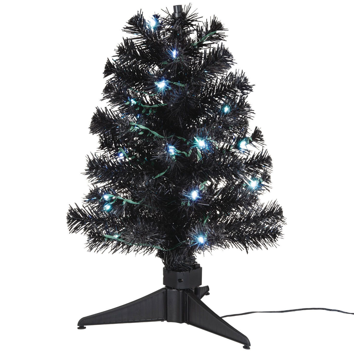 Mini Black Keepsake Christmas Tree With Lights Back image number 5