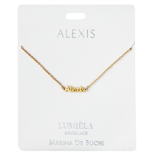 "A" Script Name Necklace, 20", 