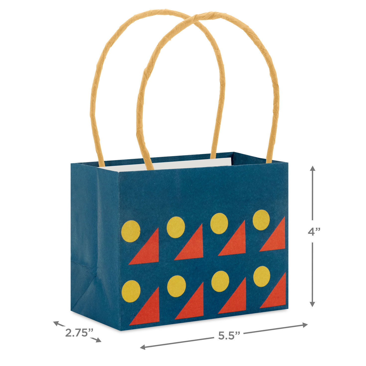 4" Colorful Geometrics Mini Horizontal Gift Bag Bundle, , large image number 3