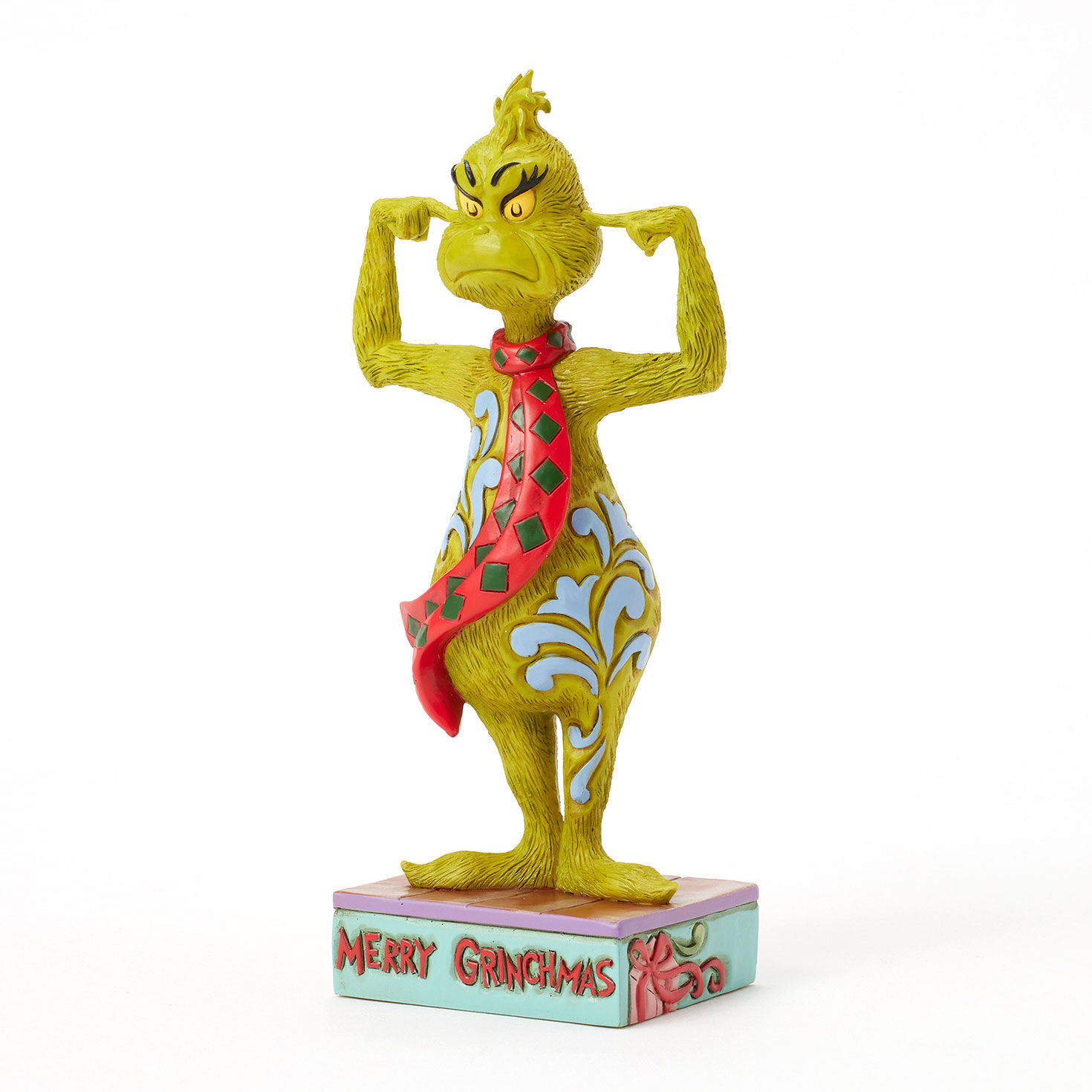 Jim Shore Grinch Plugging His Ears Figurine angled image number 4