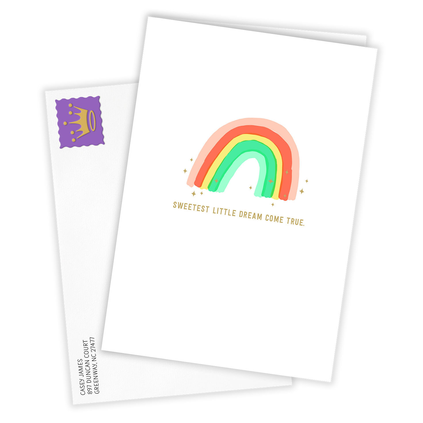 Sweetest Dream Come True Custom New Baby Card, , large image number 2