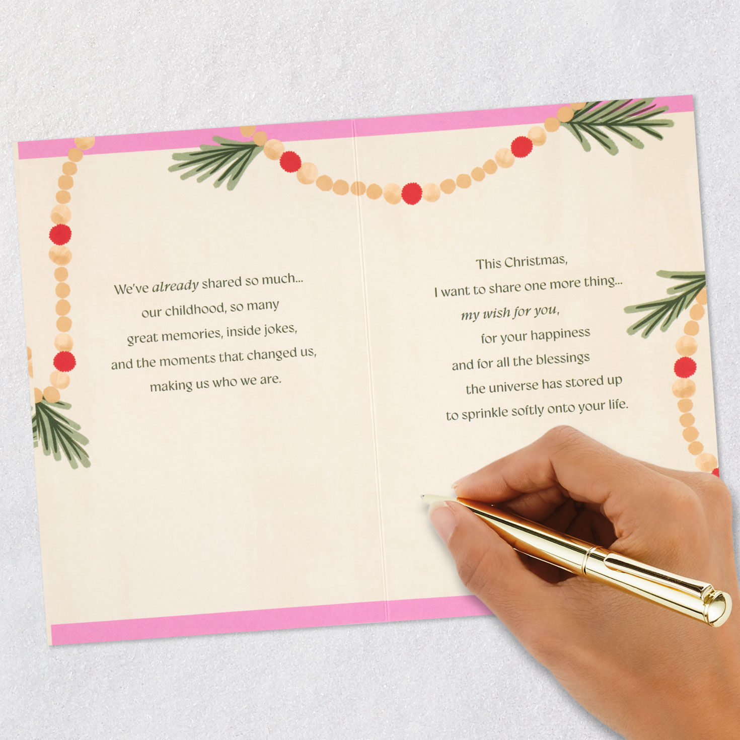 Winter Scenes Instant Photos Sister Christmas Card Signing card image number 8