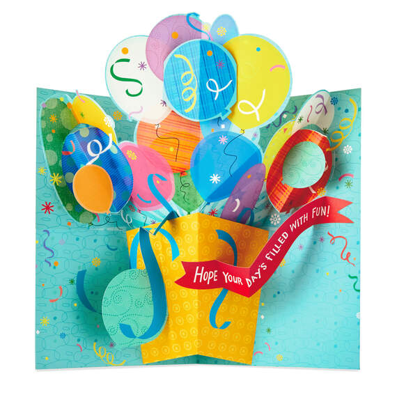 16" Fun Balloons Pop-Up Jumbo Birthday Card, , large image number 2