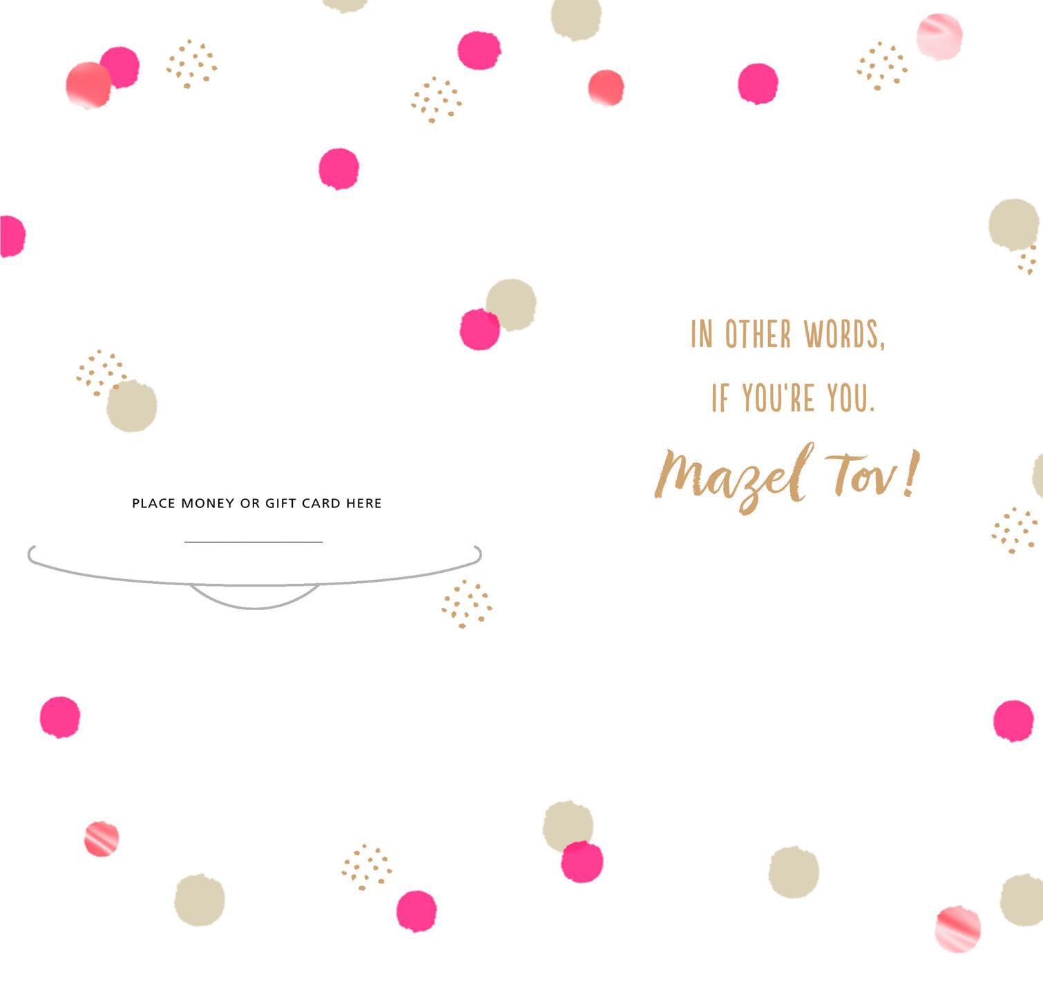 Smart, Determined and Confident Money Holder Bat Mitzvah Card