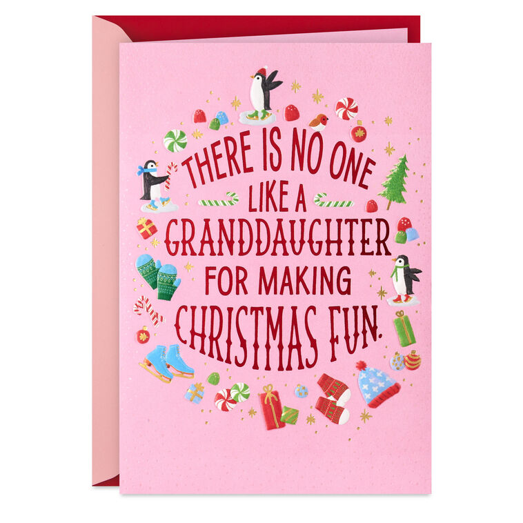 A Granddaughter Makes Christmas Fun Christmas Card