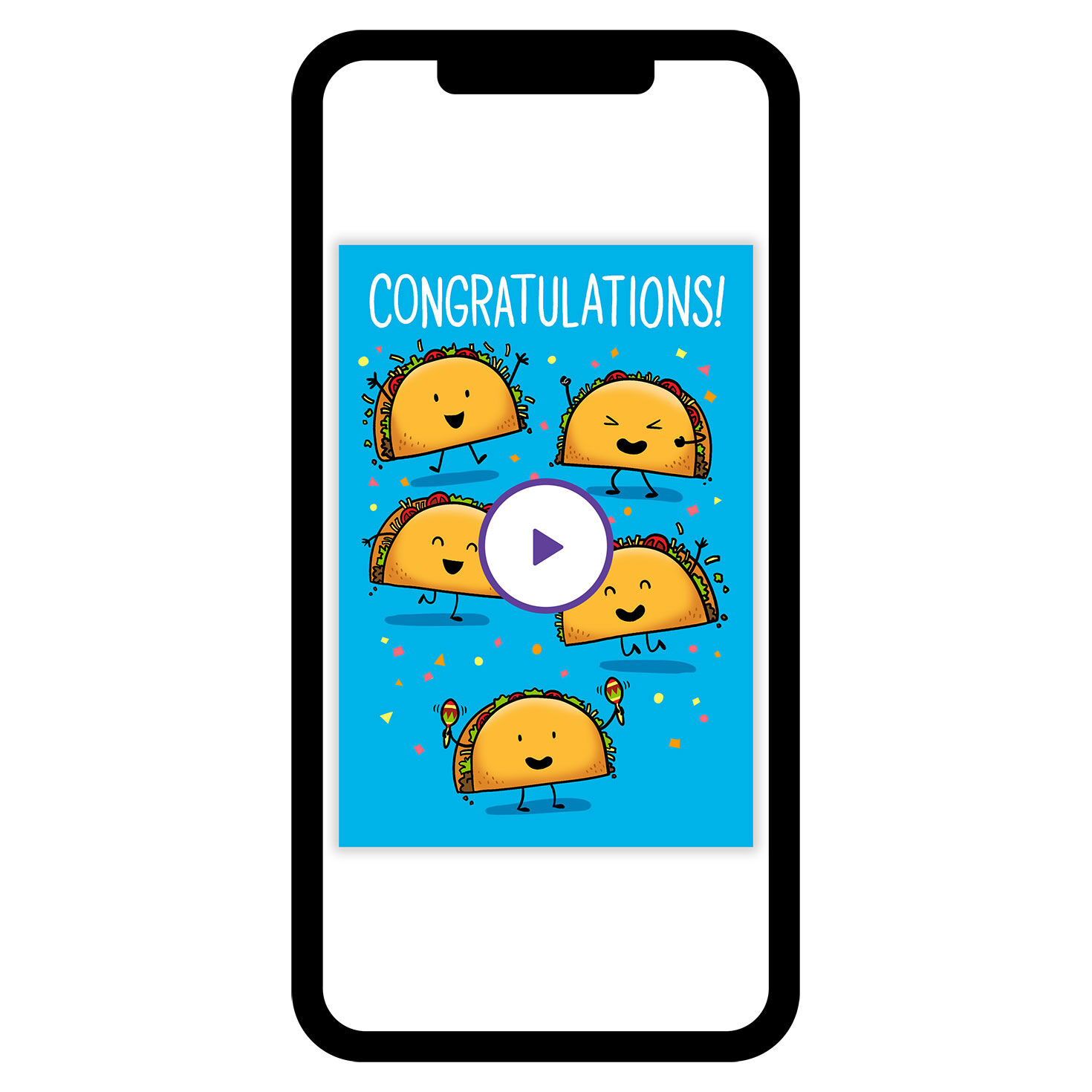 Party Tacos Funny Congratulations eCard