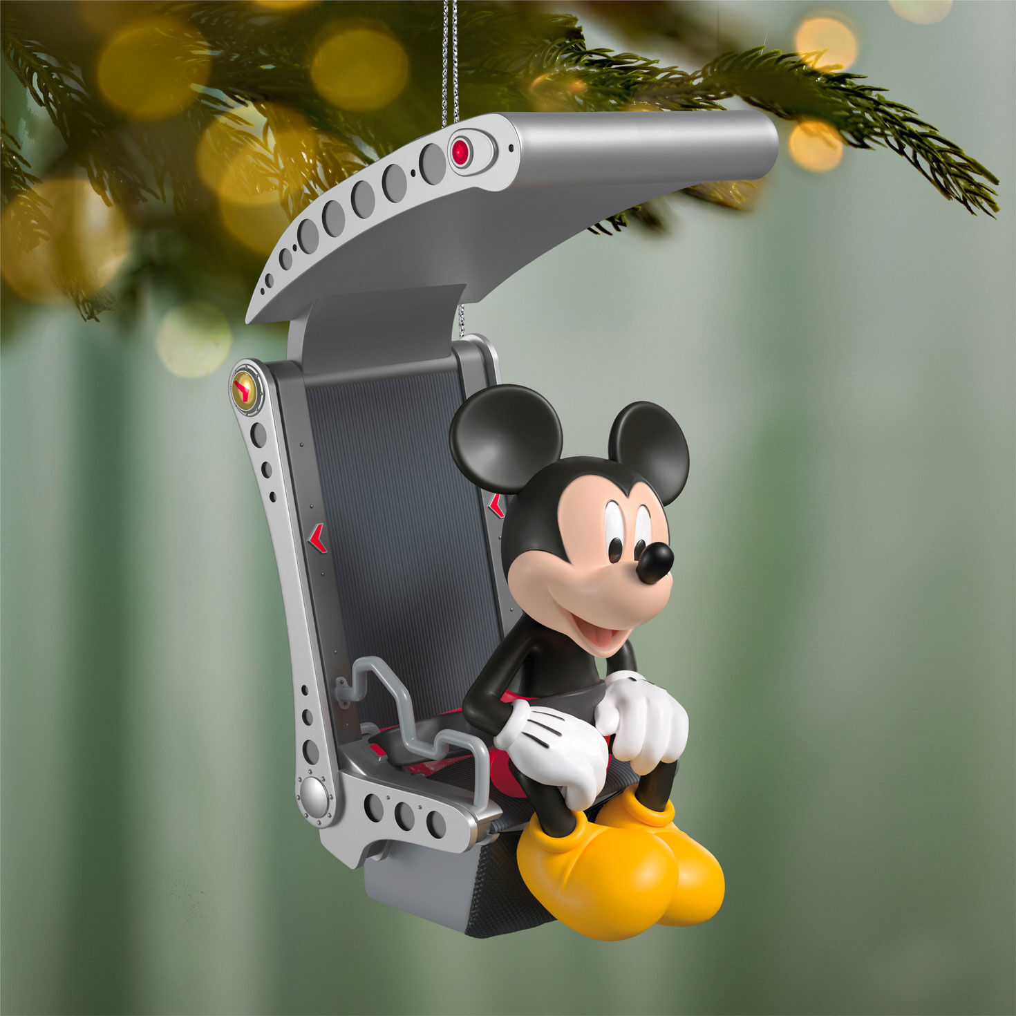 Mickey on Disney Soarin' Ride Keepsake Ornament Hanging on tree image number 2