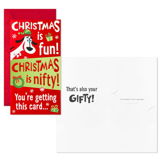 Cartoon Dog Funny Money Holder Christmas Cards, Pack of 10, 