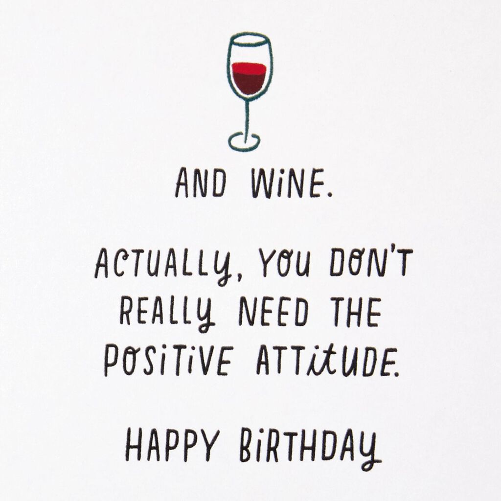 All You Need Is Wine Funny Birthday Card Greeting Cards Hallmark
