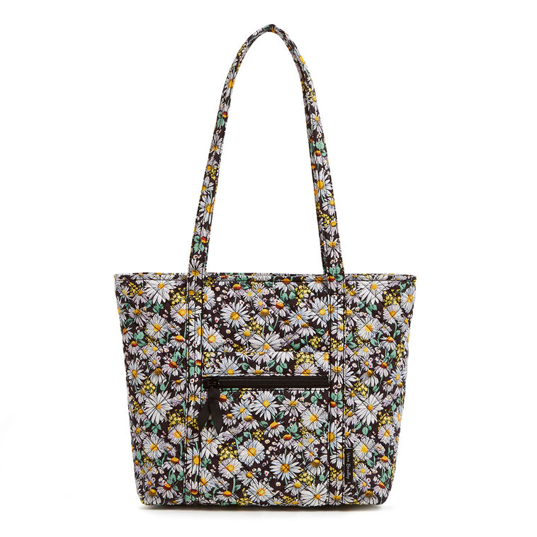 Vera Bradley Iconic Small Vera Tote Bag in White Daisies