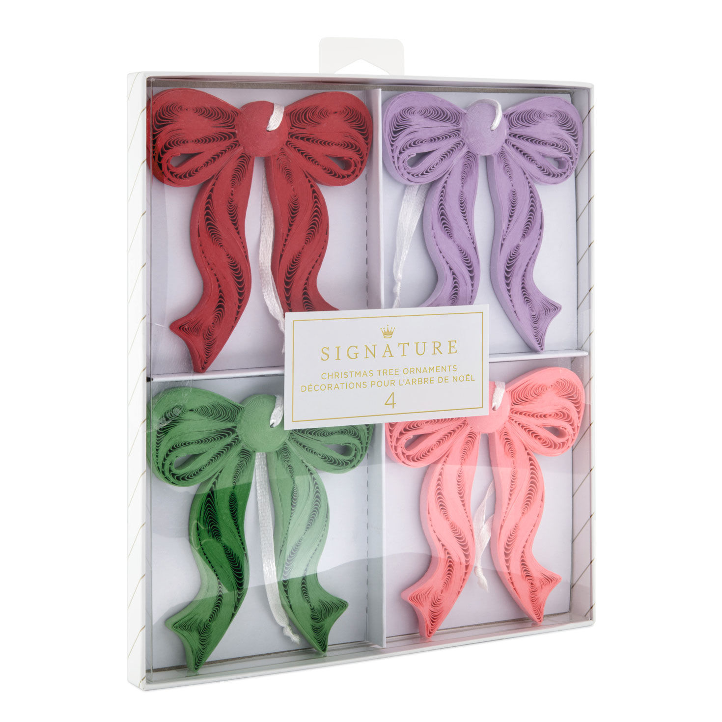 4 Bow Quilled Paper Christmas Ornaments  image number 7