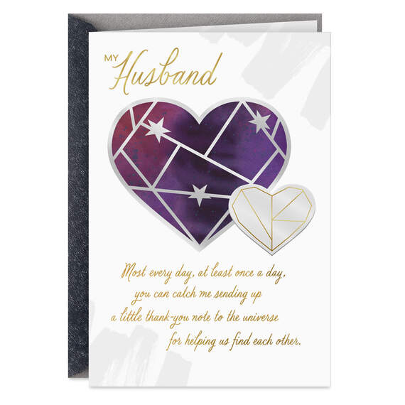 Happy My Heart Found You Valentine's Day Card for Husband, , large image number 1
