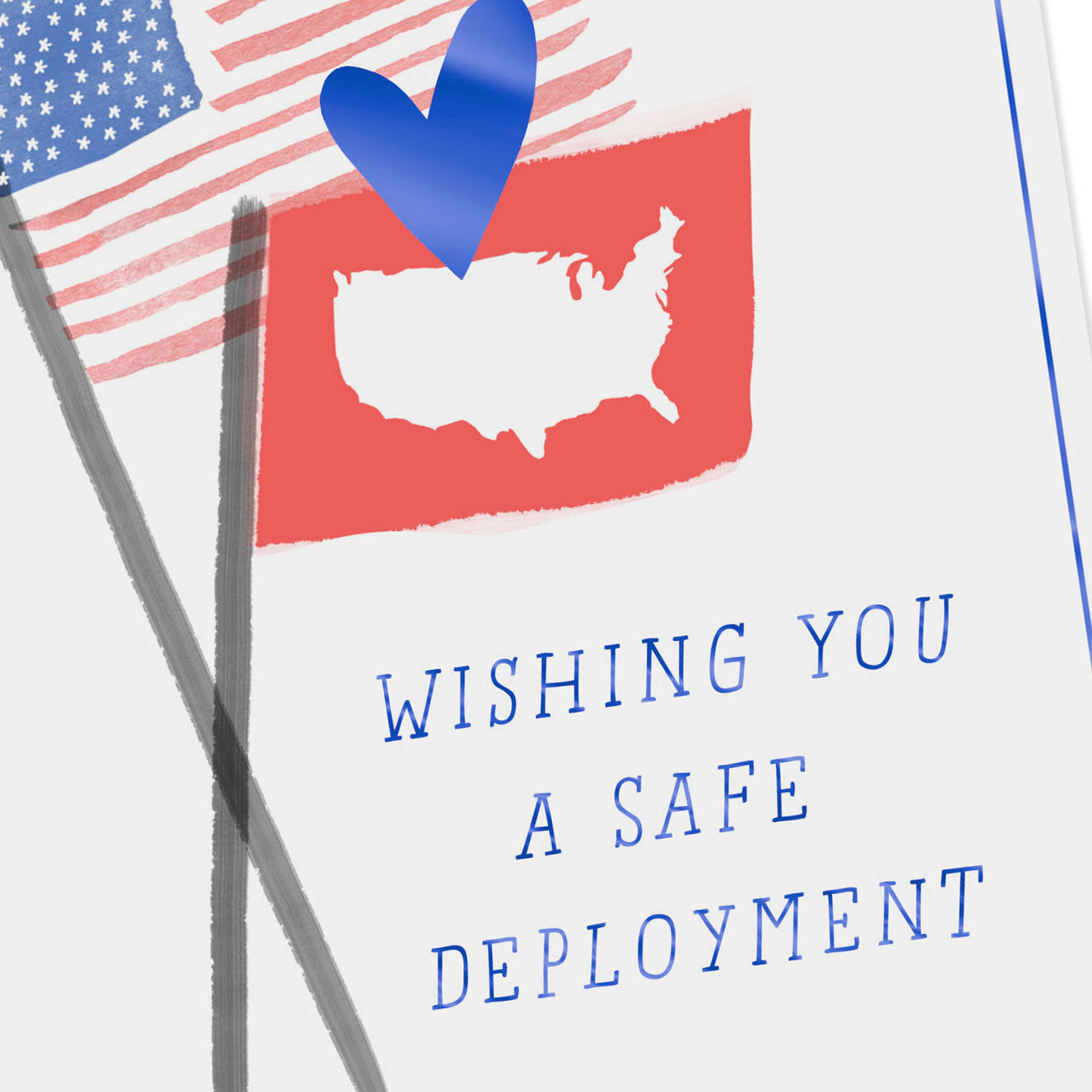 American Flags Military Deployment Card Card Front Detail image number 4