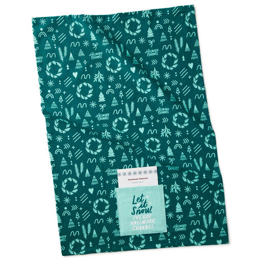 Hallmark Channel Let It Snow Tea Towel With Recipe Cards, 