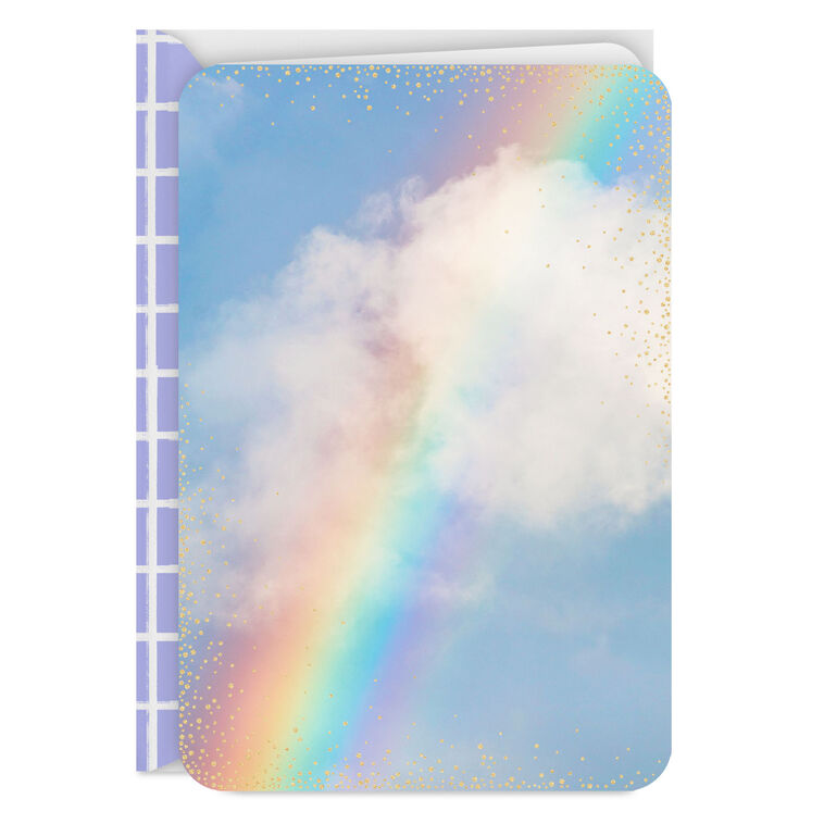 Rainbow and Clouds Blank Card