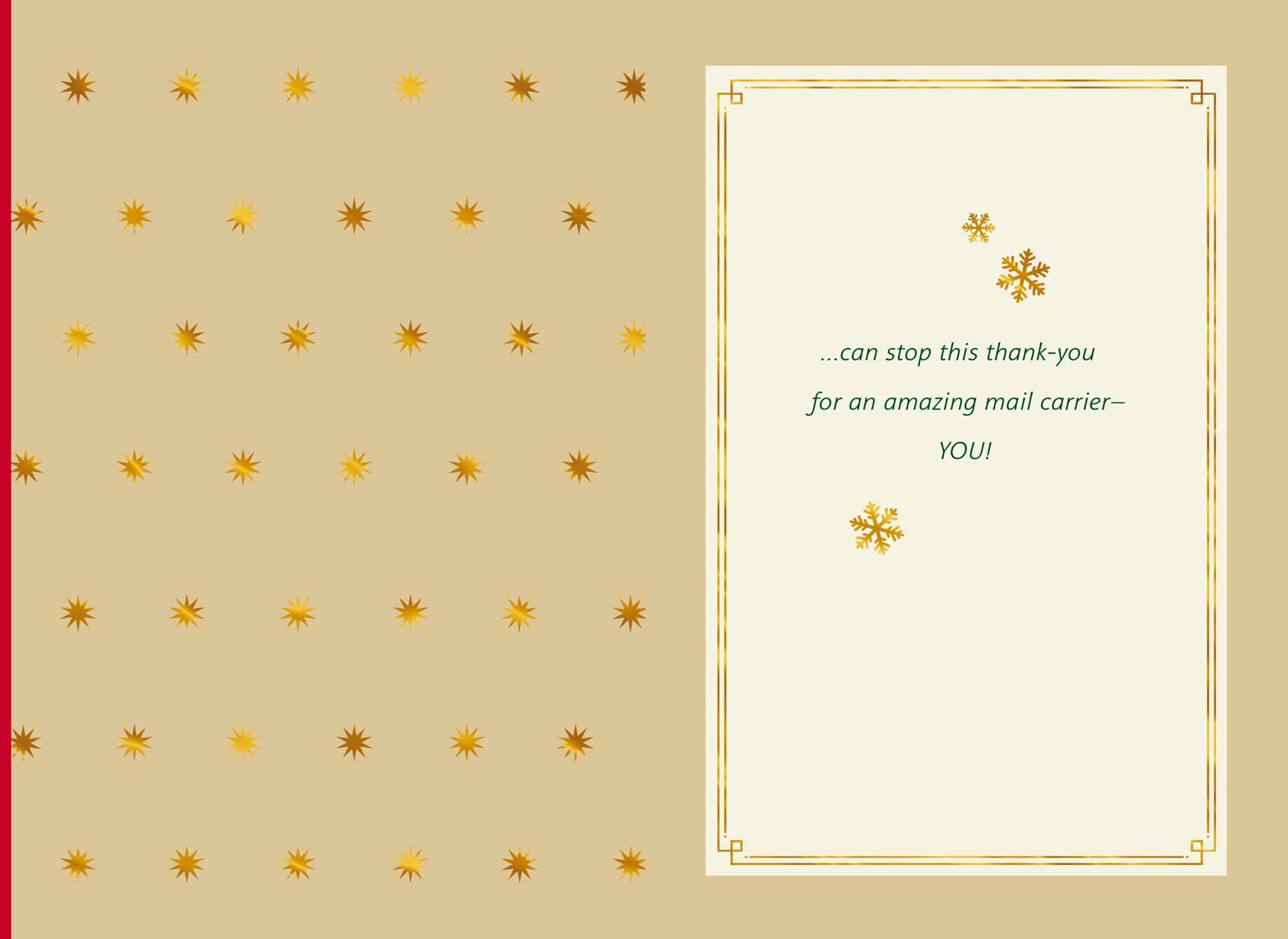 Thank You Christmas Card for Mail Carrier