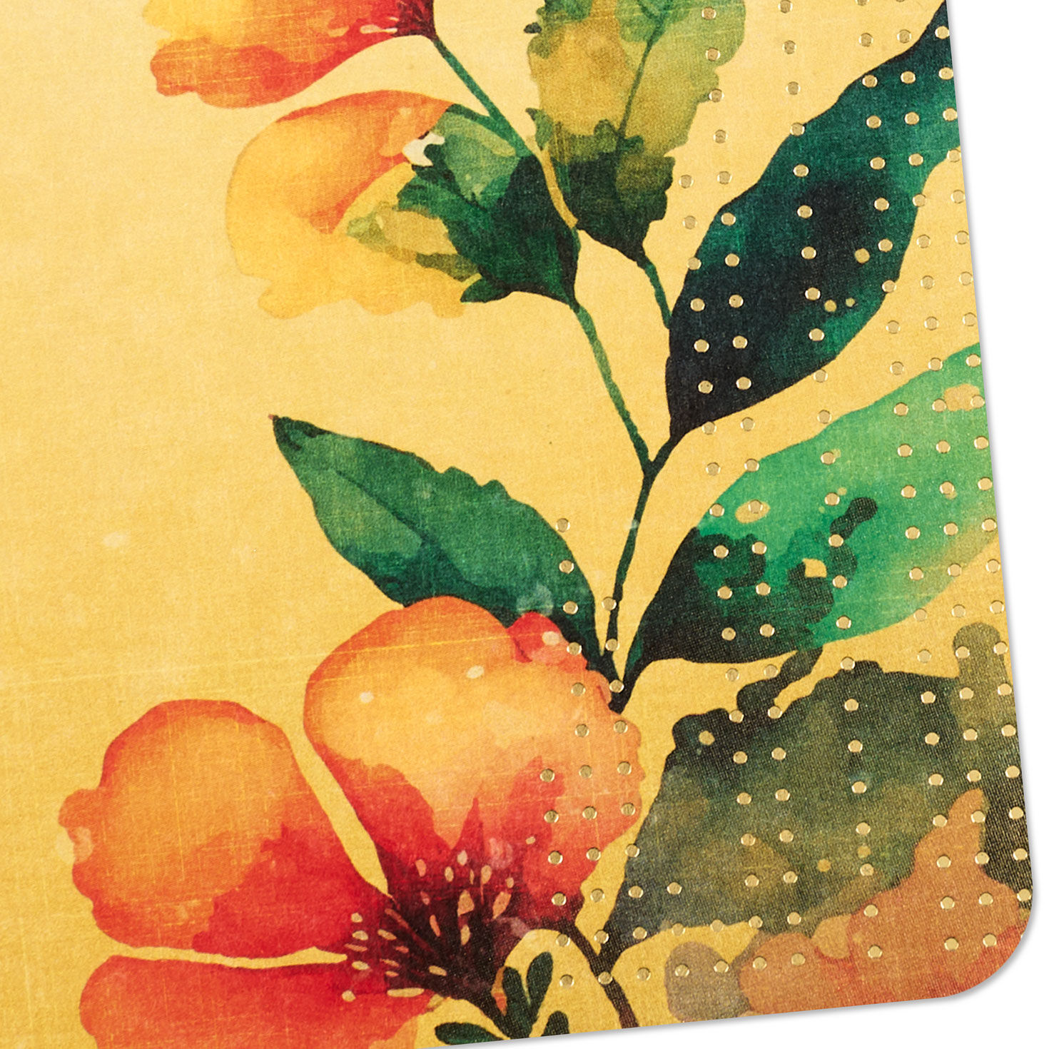 Watercolor Flowers Thank You Card in Spanish Card Front Detail image number 5